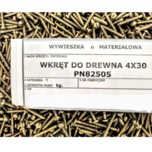 WKRĘT, ŚRUBA, ŁEB KULISTY, DREWNO 4 x 30 (1 kg). PROMOCJA!!!