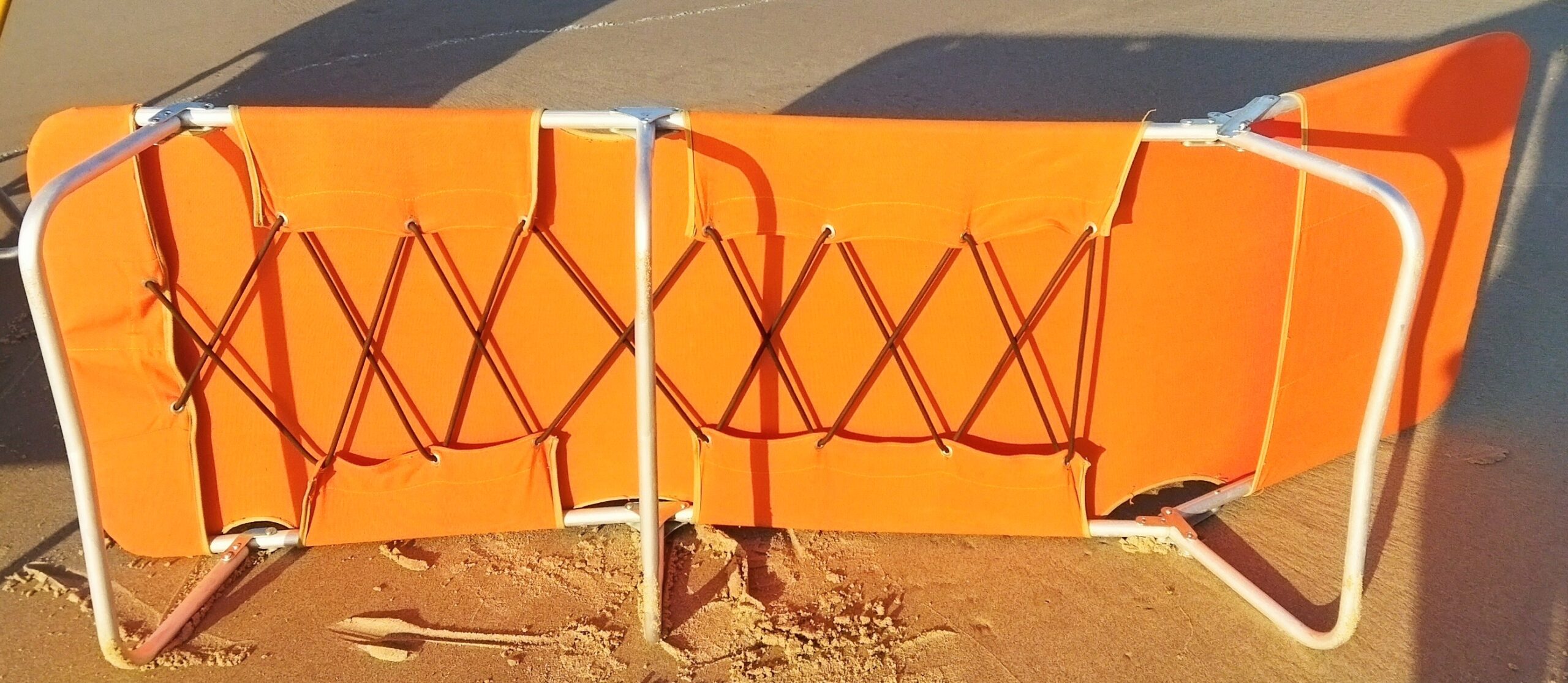 ŁÓŻKO POLOWE SKŁADANE ALUMINIOWE 200 CM X 62 CM - ŻÓŁTE